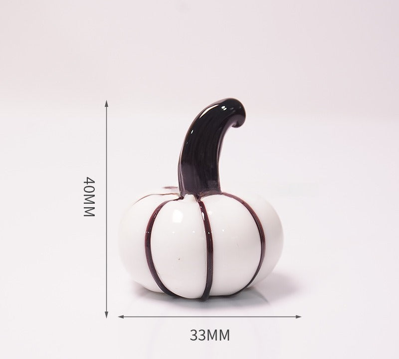 Colored Glass Pumpkin Desktop Ornaments