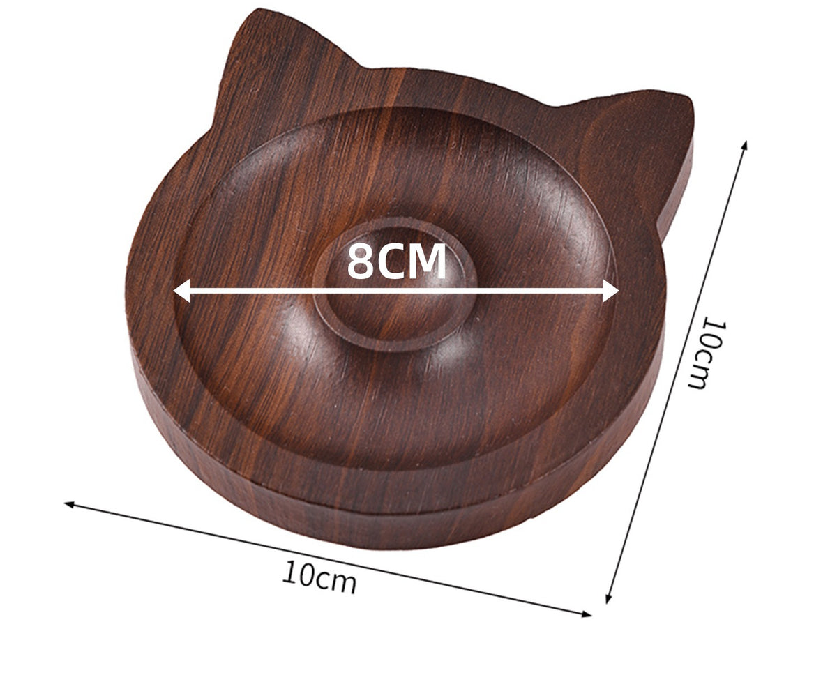 Walnut-Pattern Wooden Bead & Bracelet Display Tray – Vintage Jewelry Display Plate for Gemstone Bracelets, Craft Fairs & Market Stalls