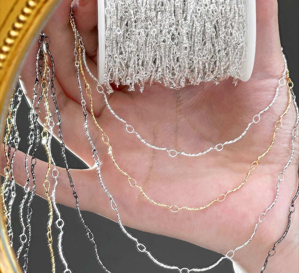 Floral Curved Bar Chain – 10 Meters