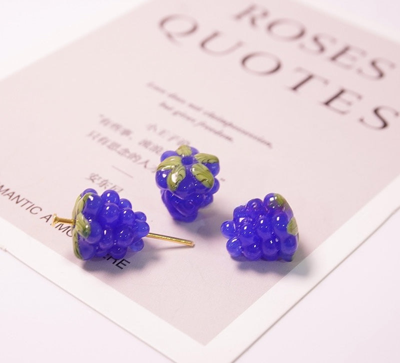 Grape Cluster Glazed Beads