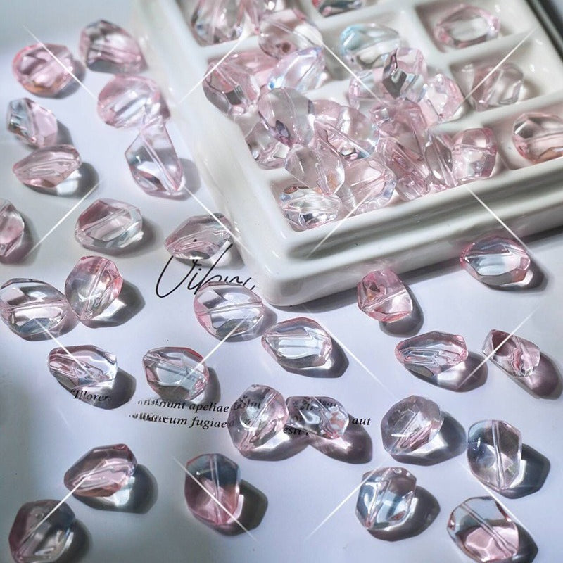 Pink Amethyst-Style Glazed Beads