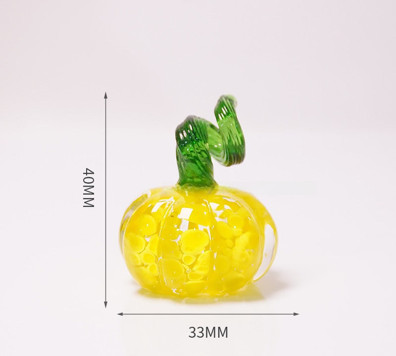 Colored Glass Pumpkin Desktop Ornaments