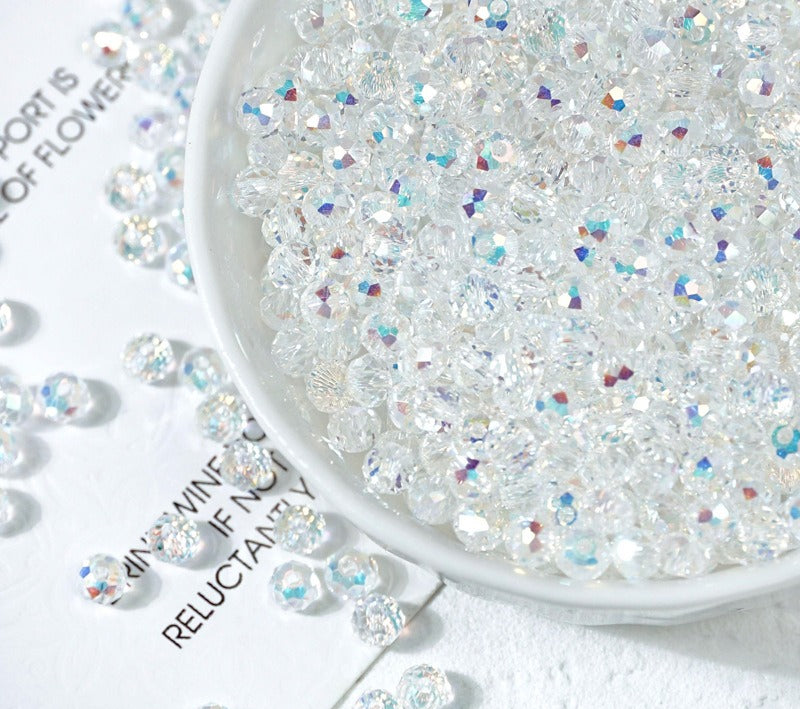 Faceted Crystal-Style Rondelle Beads