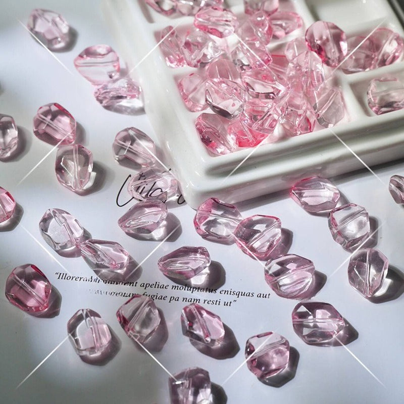 Pink Amethyst-Style Glazed Beads