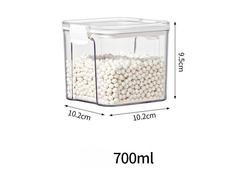 Clear Plastic Buckle-Lid Storage Containers – Transparent Latching Organizer Jars for Beads, Charms, Craft Supplies & Small Parts