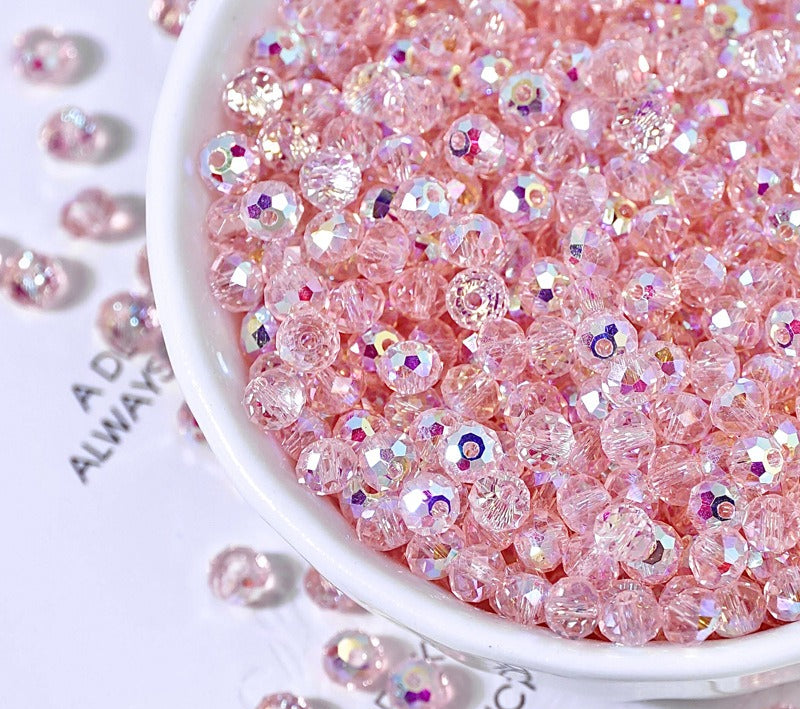 Faceted Crystal-Style Rondelle Beads