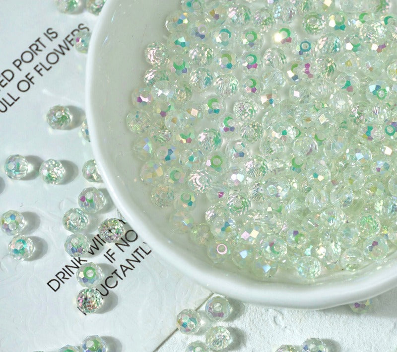 Faceted Crystal-Style Rondelle Beads