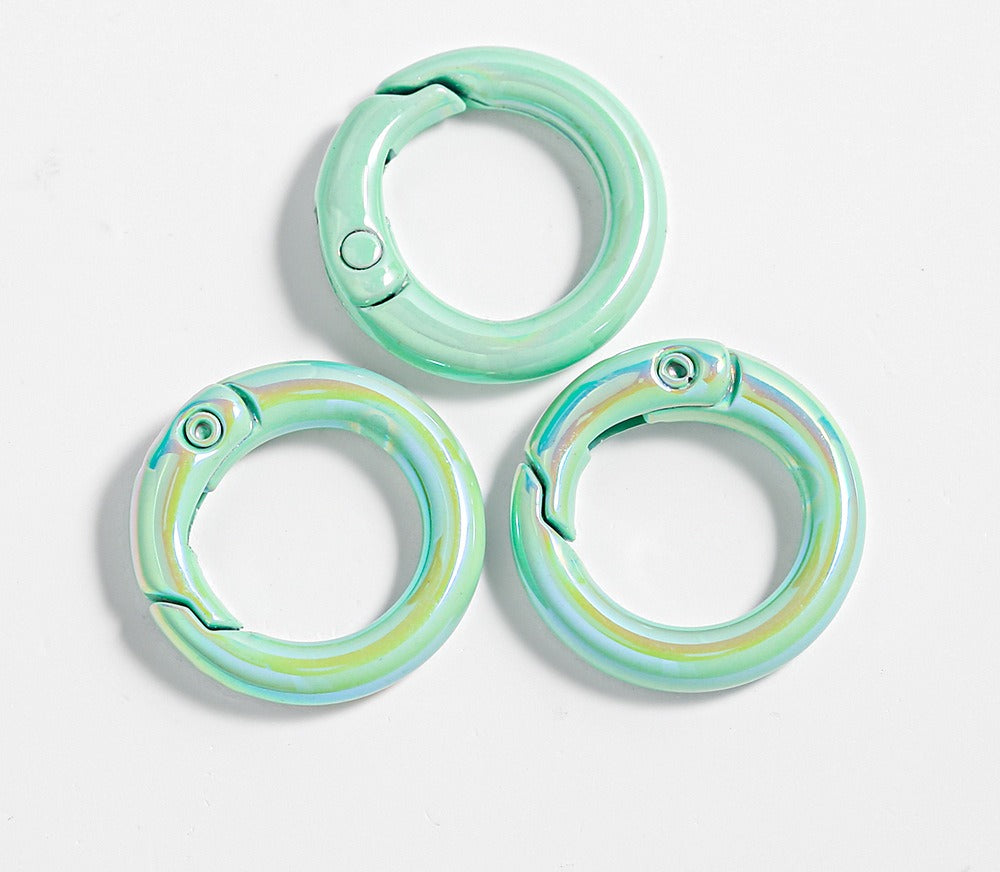 Colorful Alloy Spring Key Rings