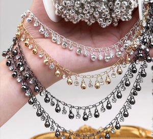 Dewdrop Crystal Dangle Chain – 10 Meters