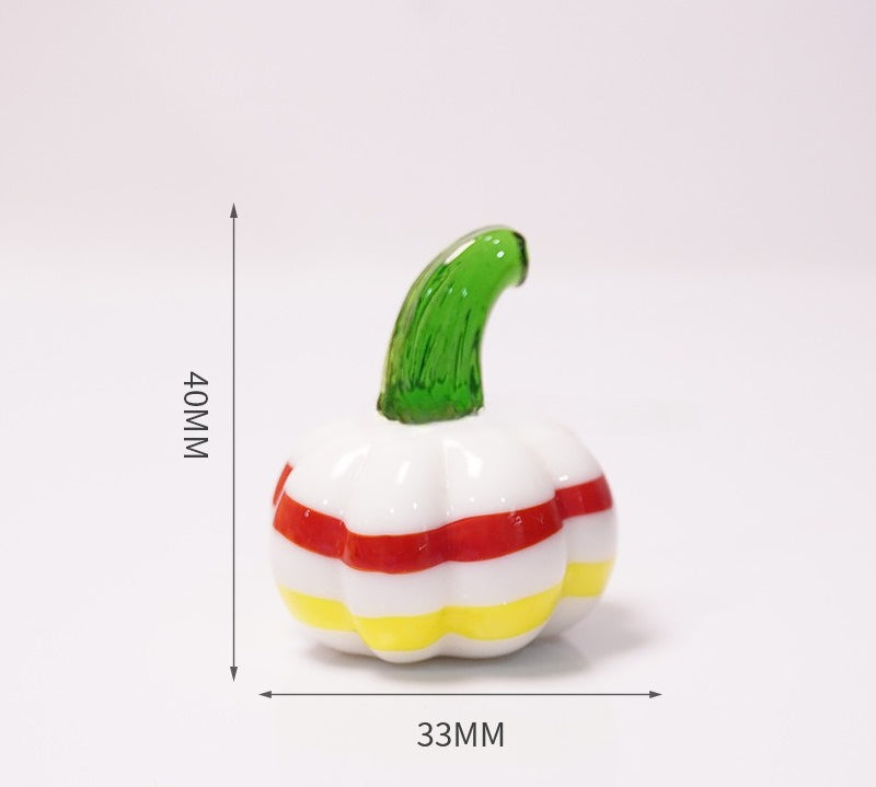 Colored Glass Pumpkin Desktop Ornaments