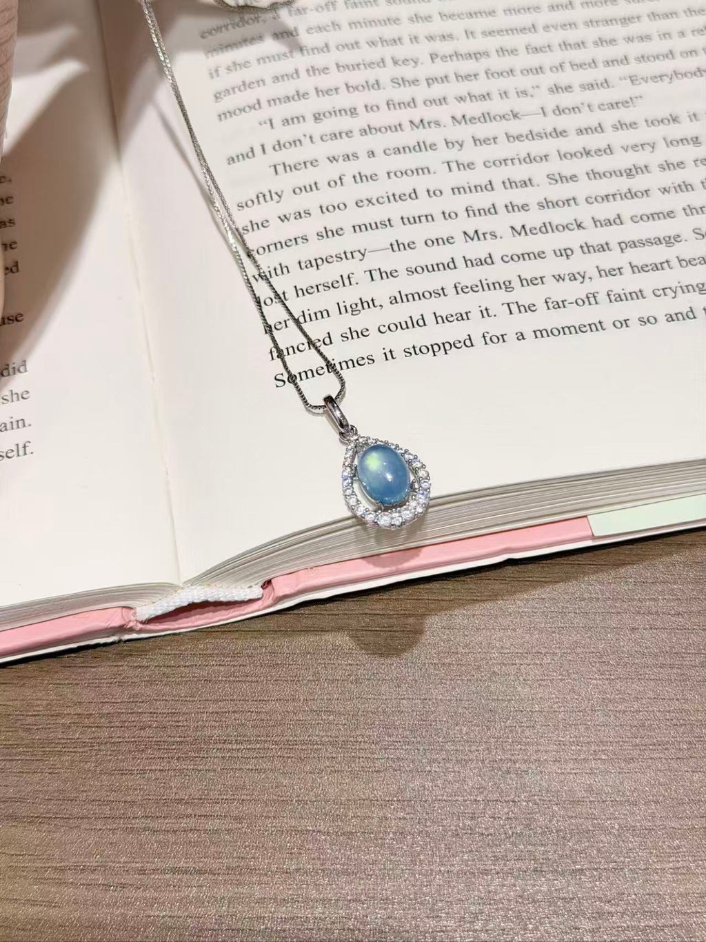 Aquamarine Teardrop Pendant