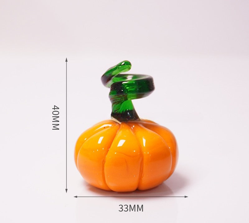Colored Glass Pumpkin Desktop Ornaments