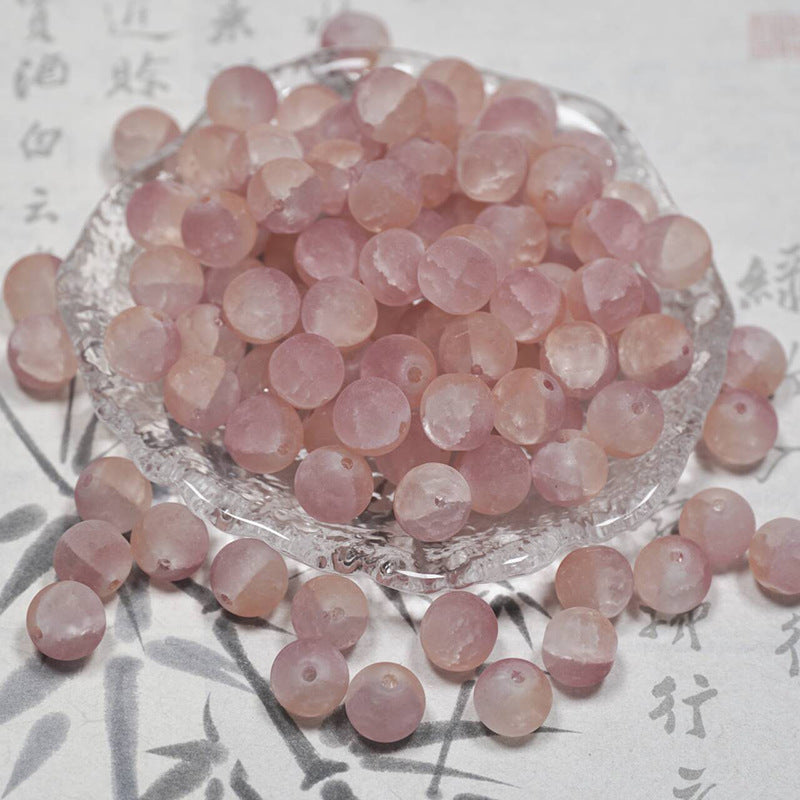 Frosted Moonlight Jade-Style Glass Beads