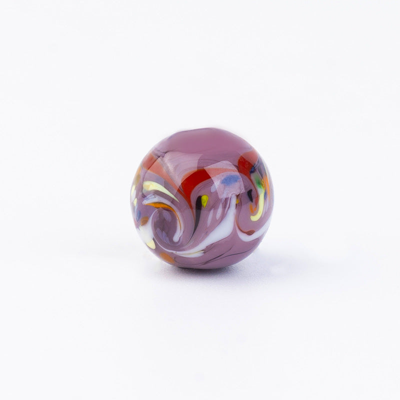 Painted Glass Round Beads