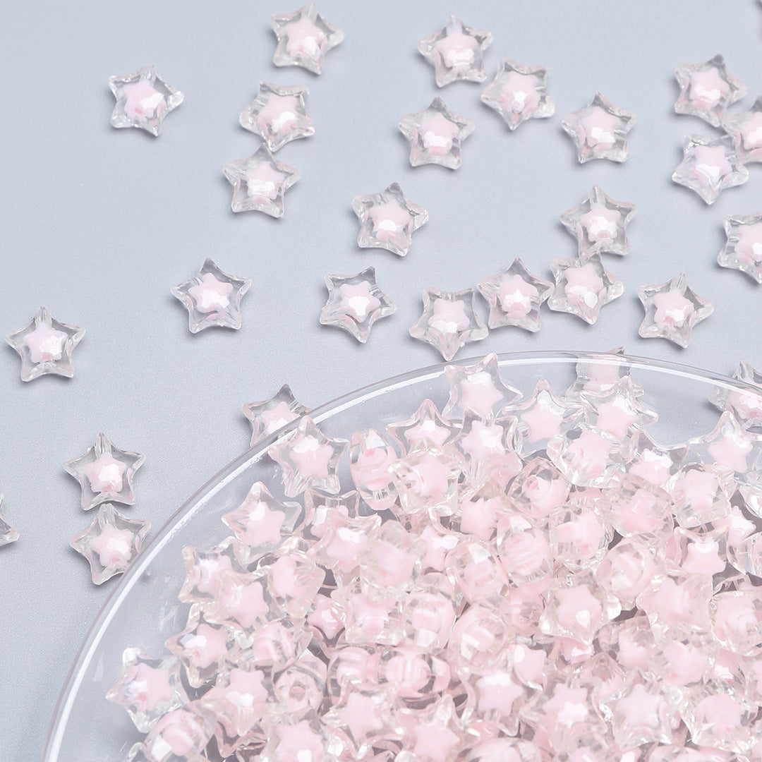 15mm Candy Color Acrylic Star Beads – Solid Color Star-Shaped Beads for DIY Bracelets, Phone Charms & Hair Accessories