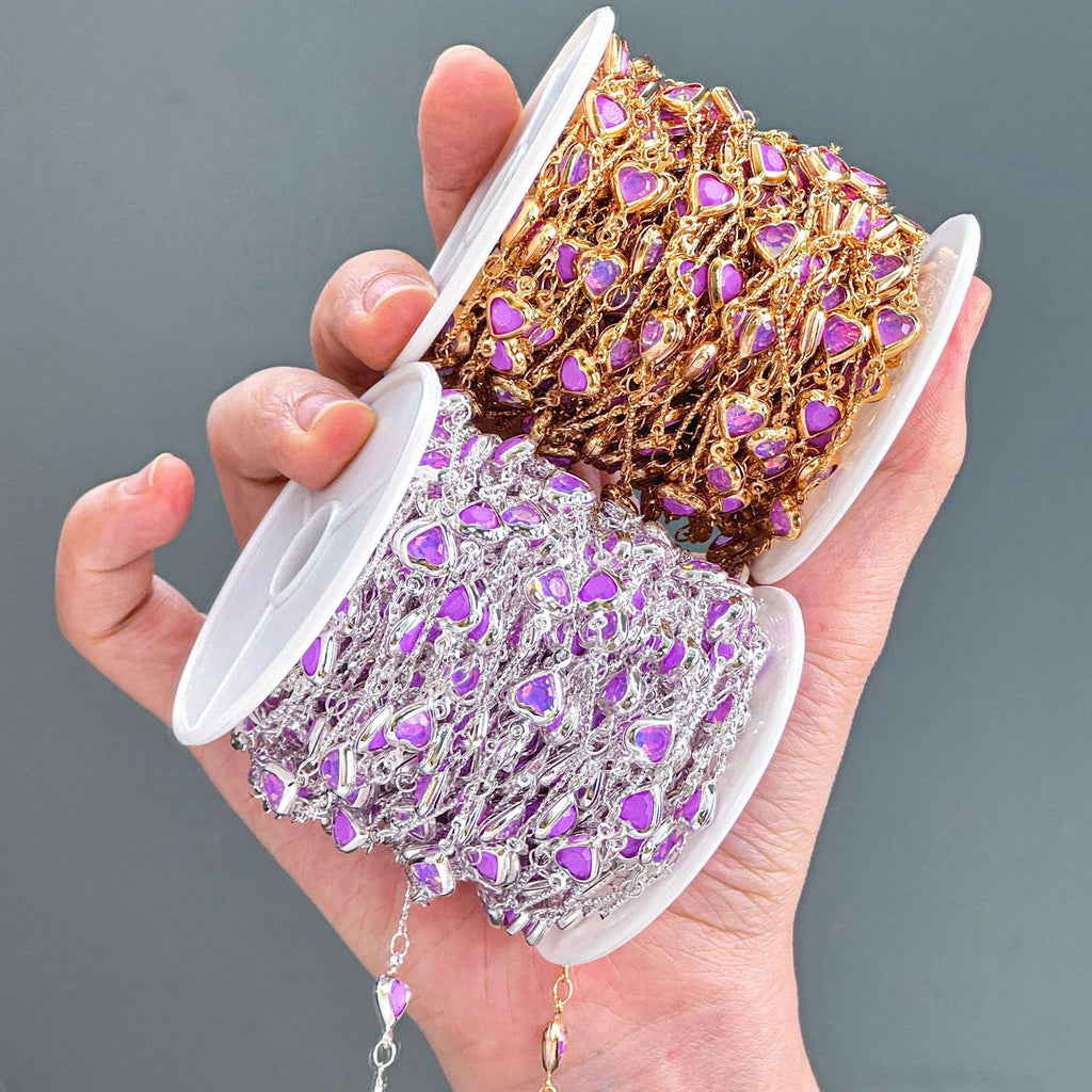 Purple Heart Decorative Chain – 10 Meters