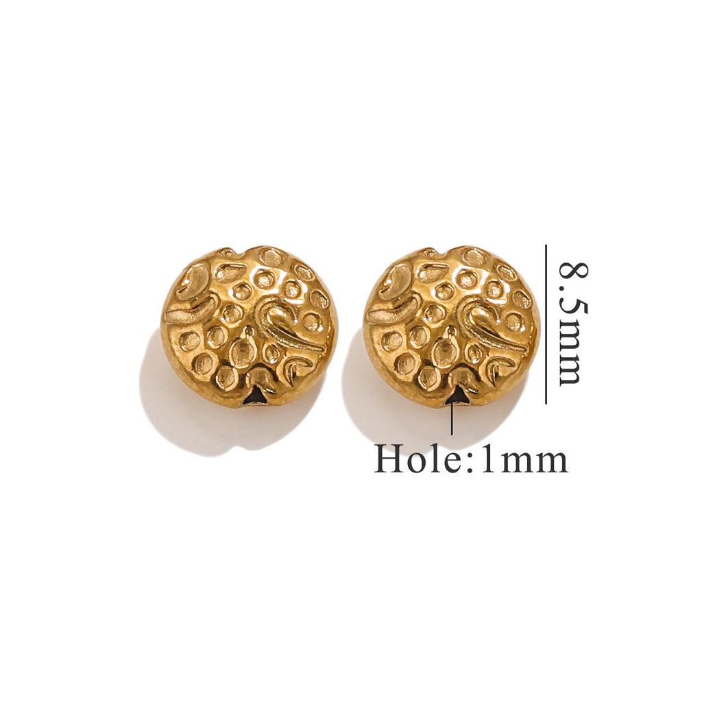 Lavender Flower Stainless Steel Spacer Beads