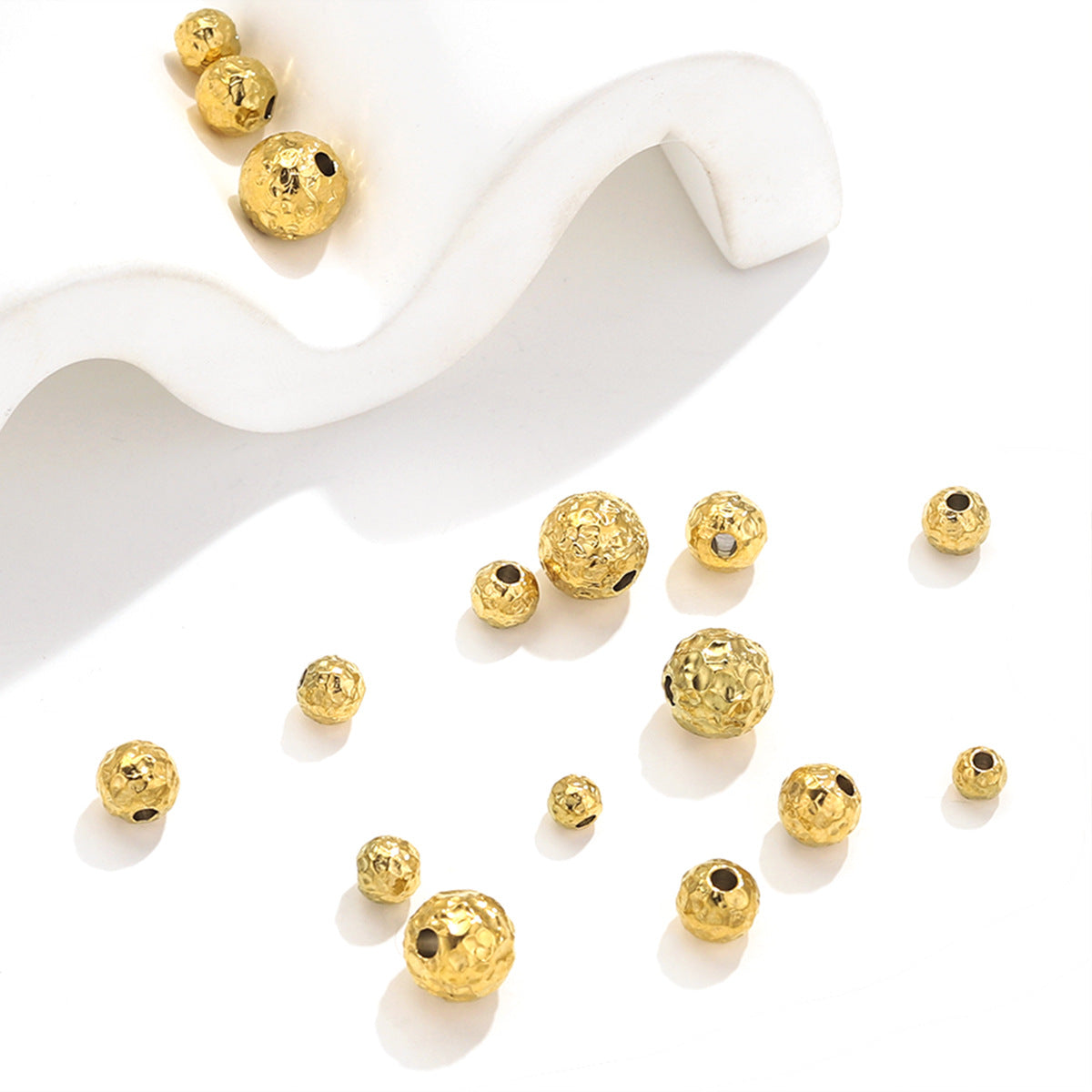 Textured Stainless Steel Tube Beads