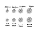 Stainless Steel Snowflake Flower Spacer Beads 50pcs