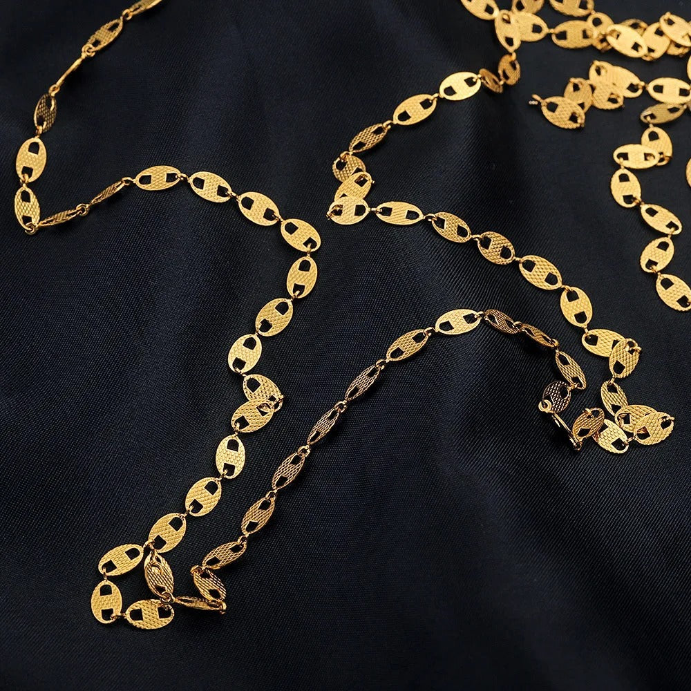 Stainless Steel Mariner-Link Chain by the Meter