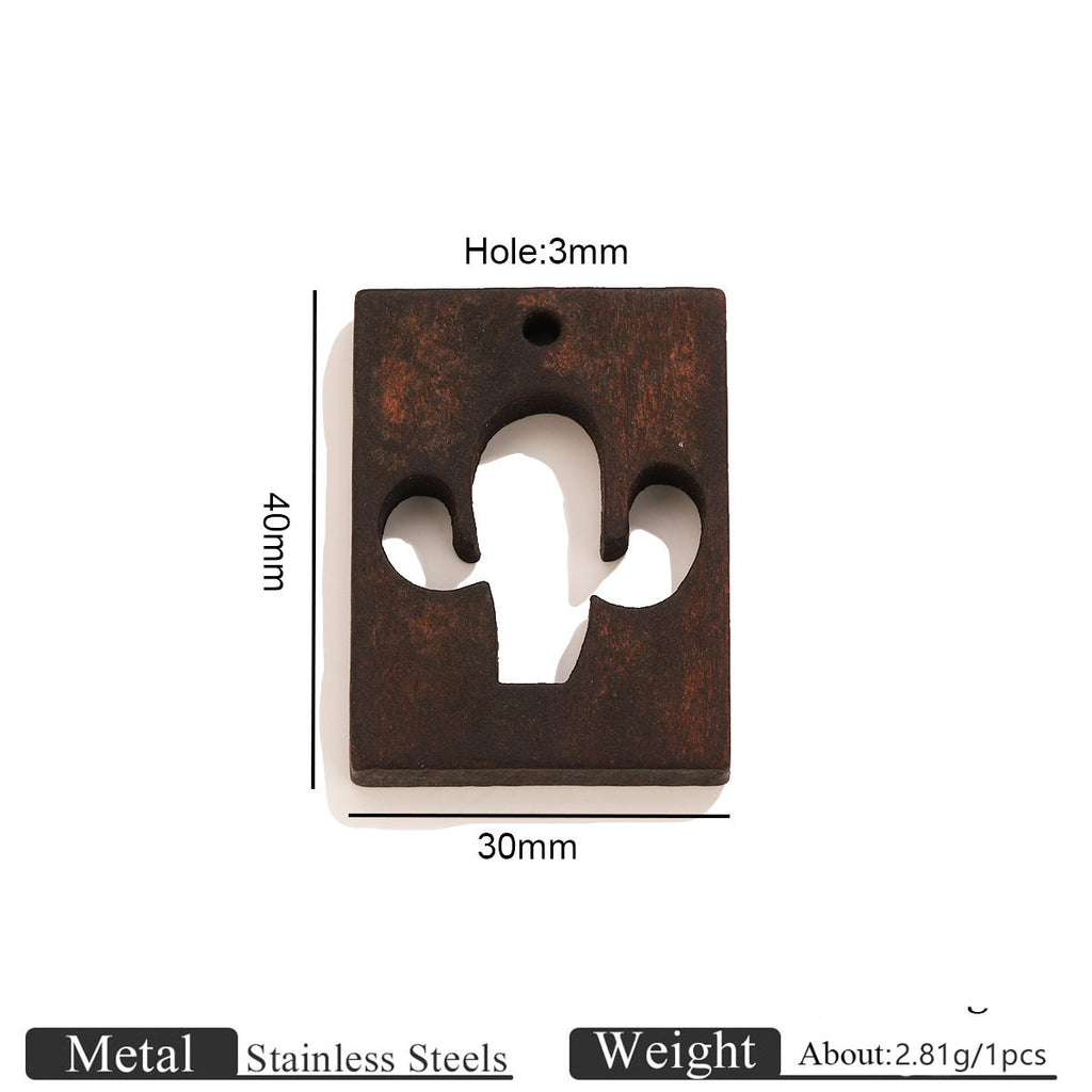 Engraved Wood Pendant Charms