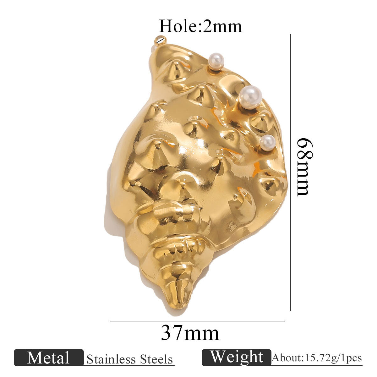 Ocean-Inspired Gold-Tone Pendant Charms