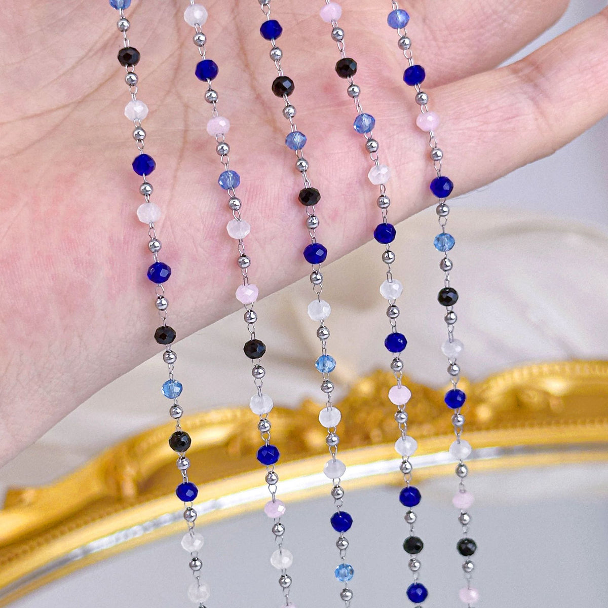 Sapphire Fringe Chain – 18 Meters