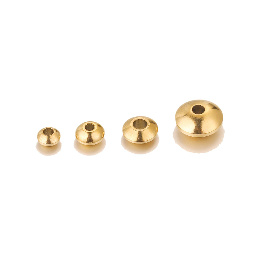 Gold-Plated Stainless Steel Abacus Spacer Beads