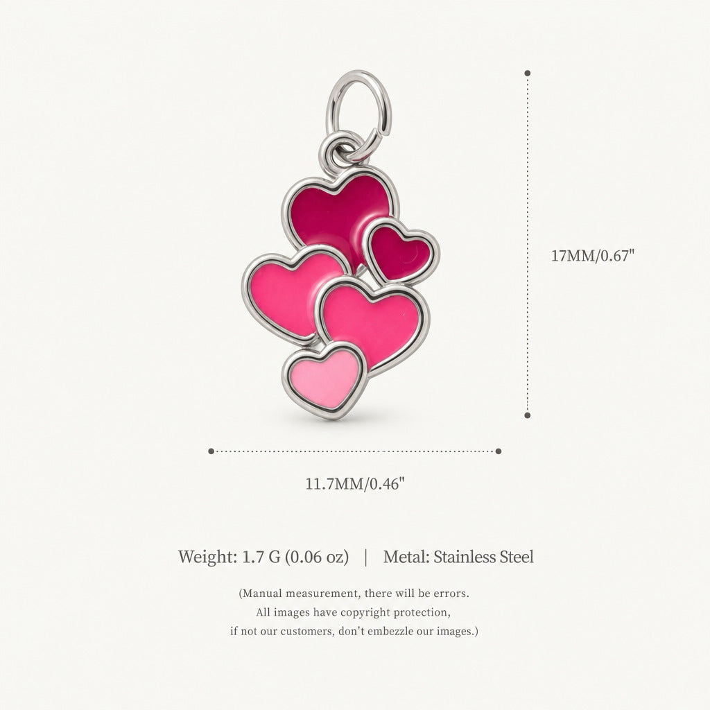 Colorful Stainless Steel Birthstone Crystal Charms