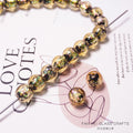 Colorful Powder-Glazed Glass Round Beads