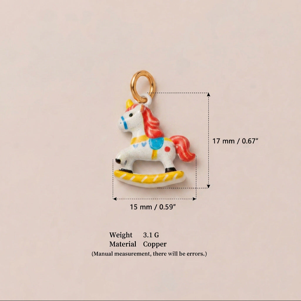 18K Gold-Plated Cute Cartoon Pendant Charms