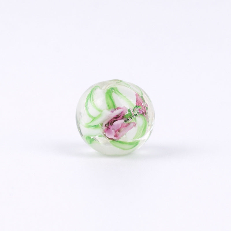 Handmade Wheat-Ear Flower Glass Beads
