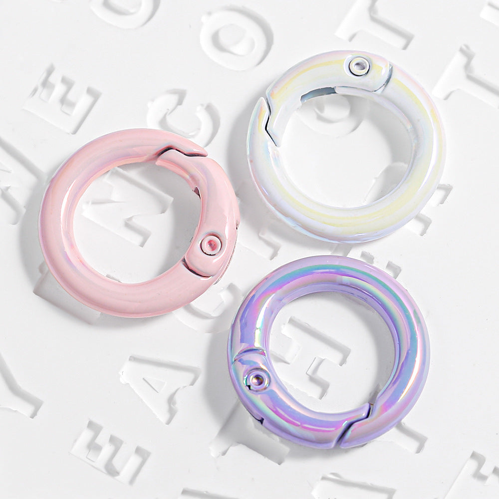Colorful Alloy Spring Key Rings