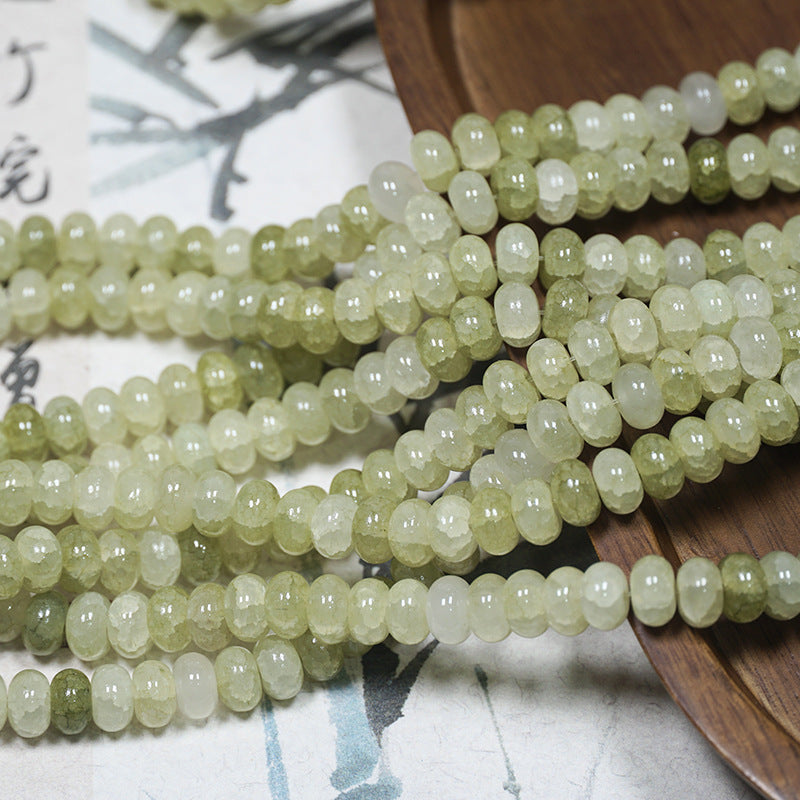 Jade-Style Glazed Abacus Spacer Beads