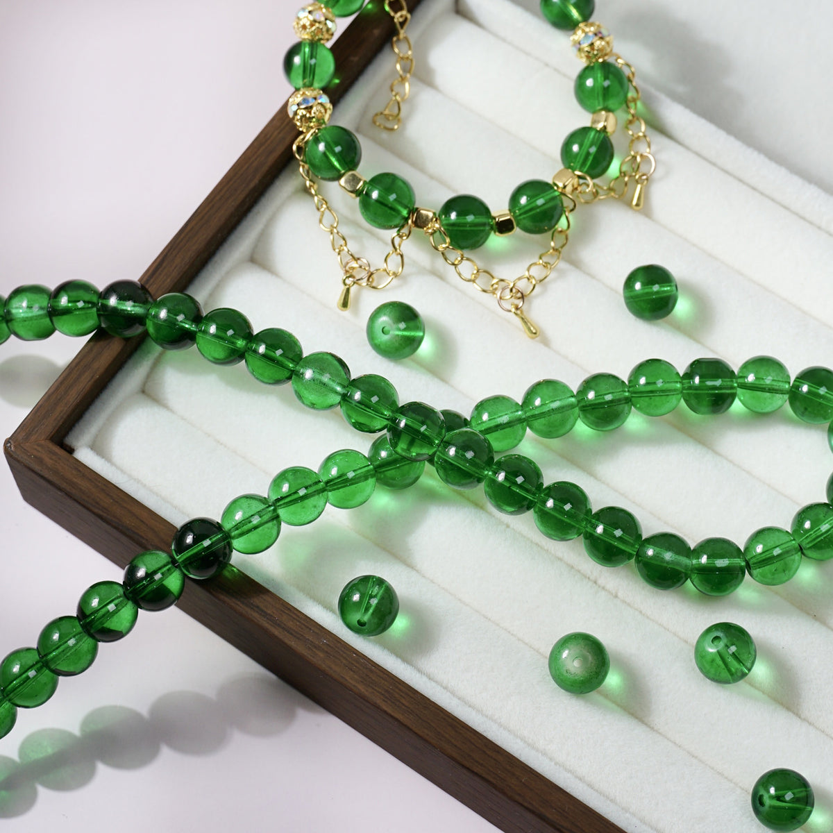 Glass Crystal-Style Round Beads