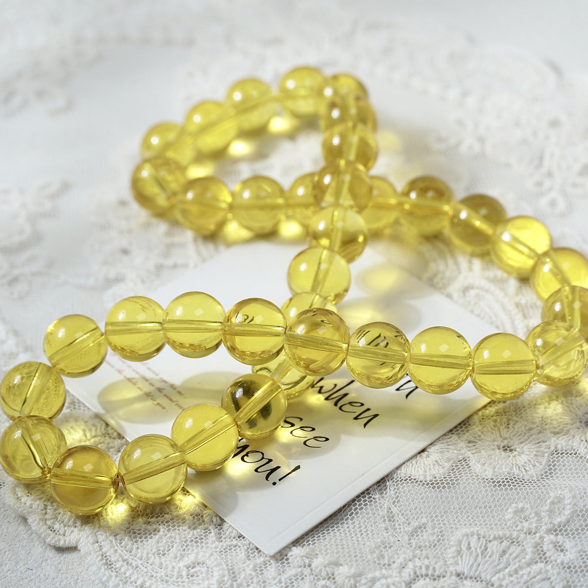 Crystal Glass Round Beads