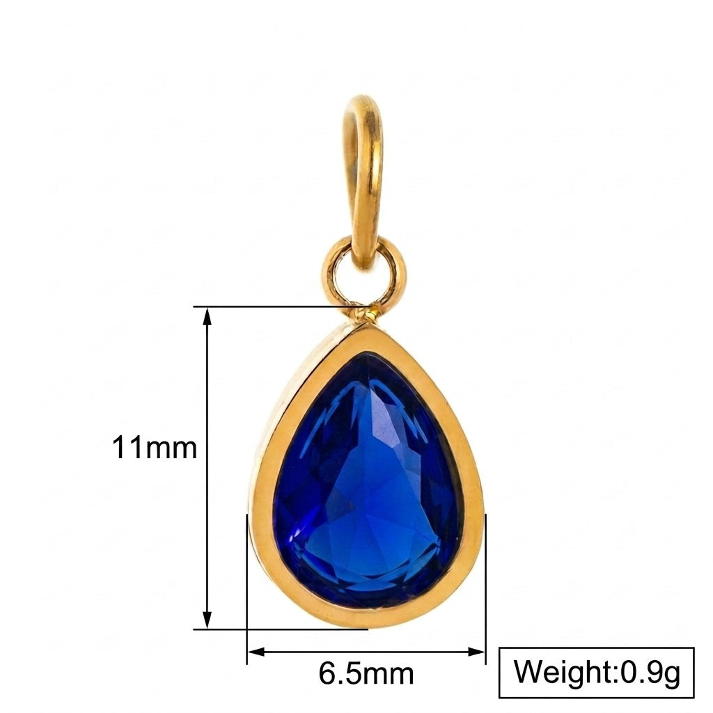 Heart Birthstone Charms
