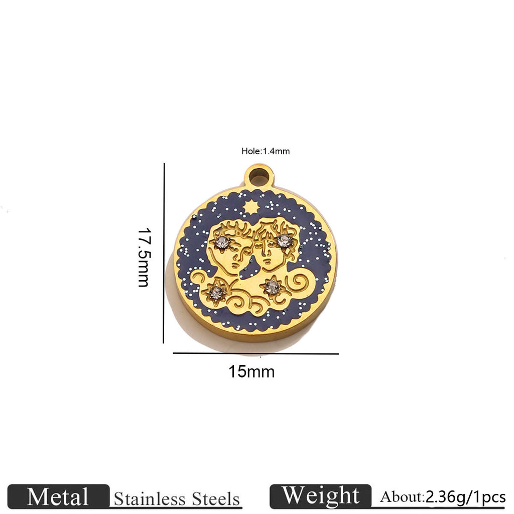12 Zodiac Constellation Charms