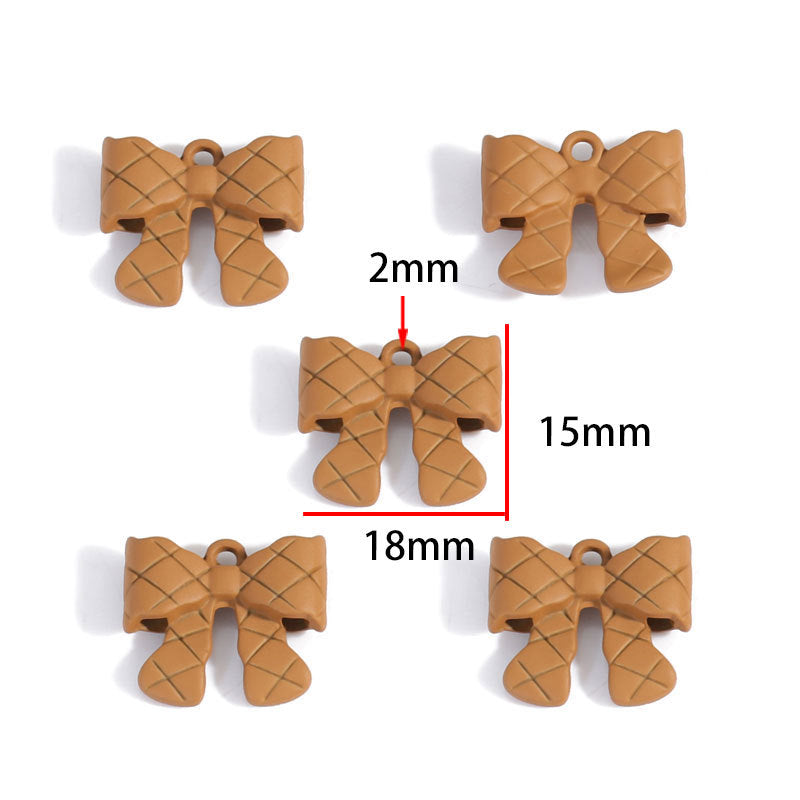 Colorful Painted Alloy Bow Charms – Fashion Ribbon Pendants for DIY Earrings, Necklaces, Hair Accessories & Jewelry Making