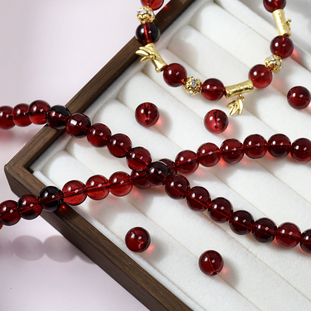 Glass Crystal-Style Round Beads