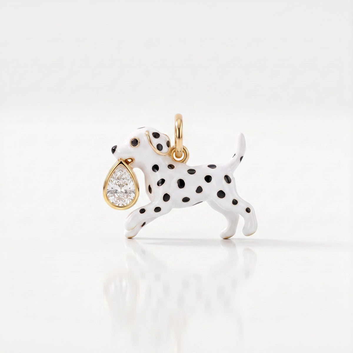 3D Puppy and Deer Crystal Pendant Charms