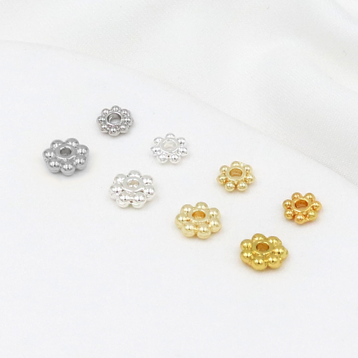 Gold Snowflake Gear Spacer Beads