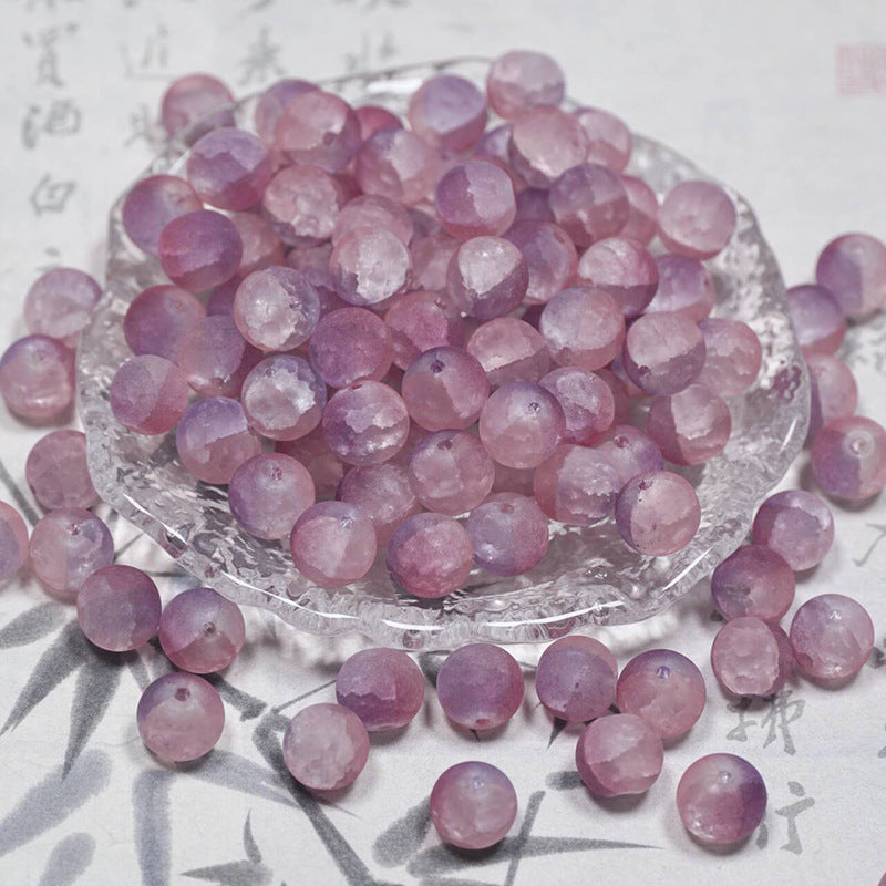 Frosted Moonlight Jade-Style Glass Beads