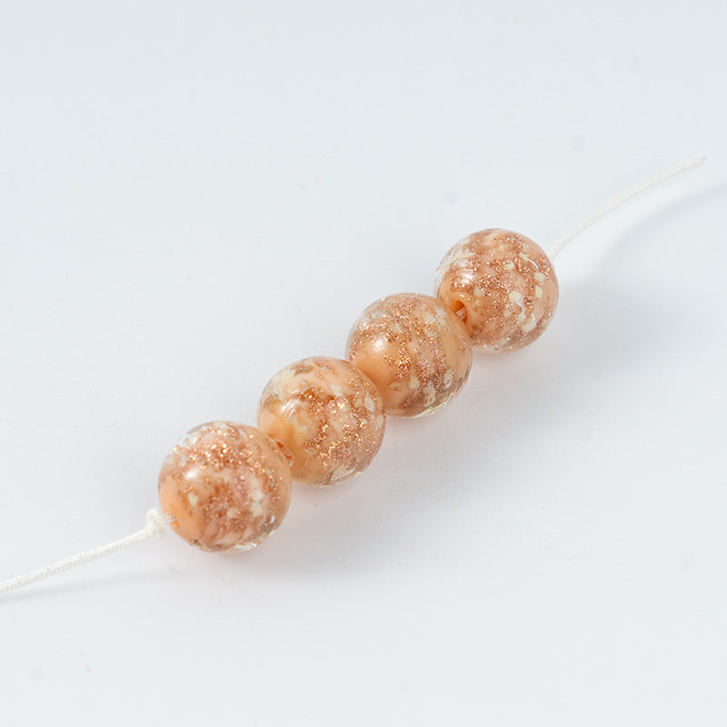 Gold Sand Luminous Glass Beads