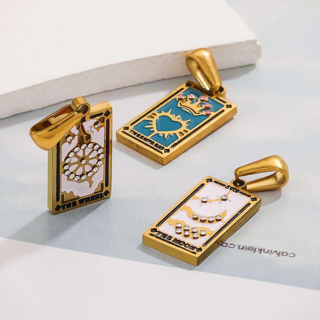 Vintage Tarot Card Pendant Charm