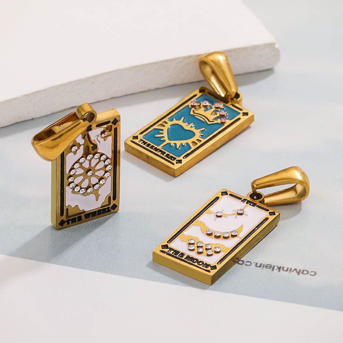 Vintage Tarot Card Pendant Charm
