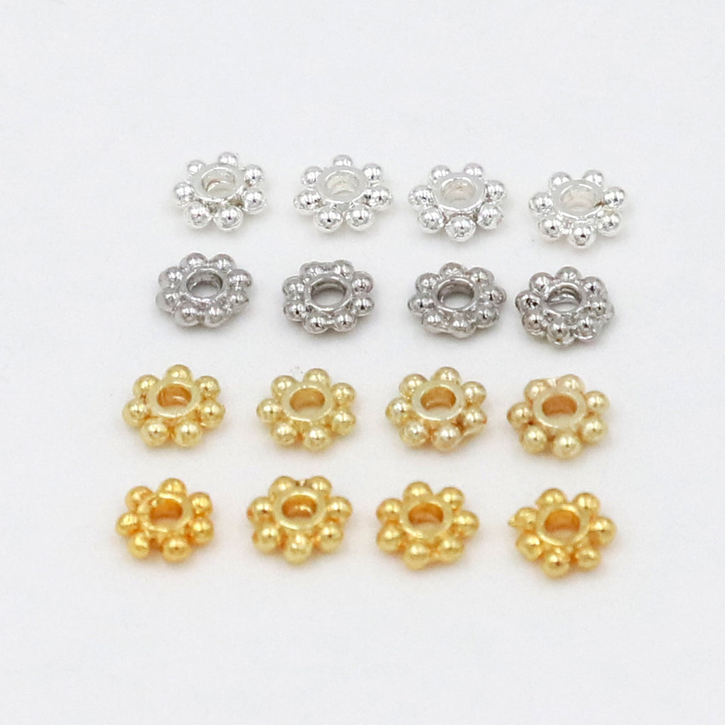 Gold Snowflake Gear Spacer Beads