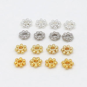 Gold Snowflake Gear Spacer Beads