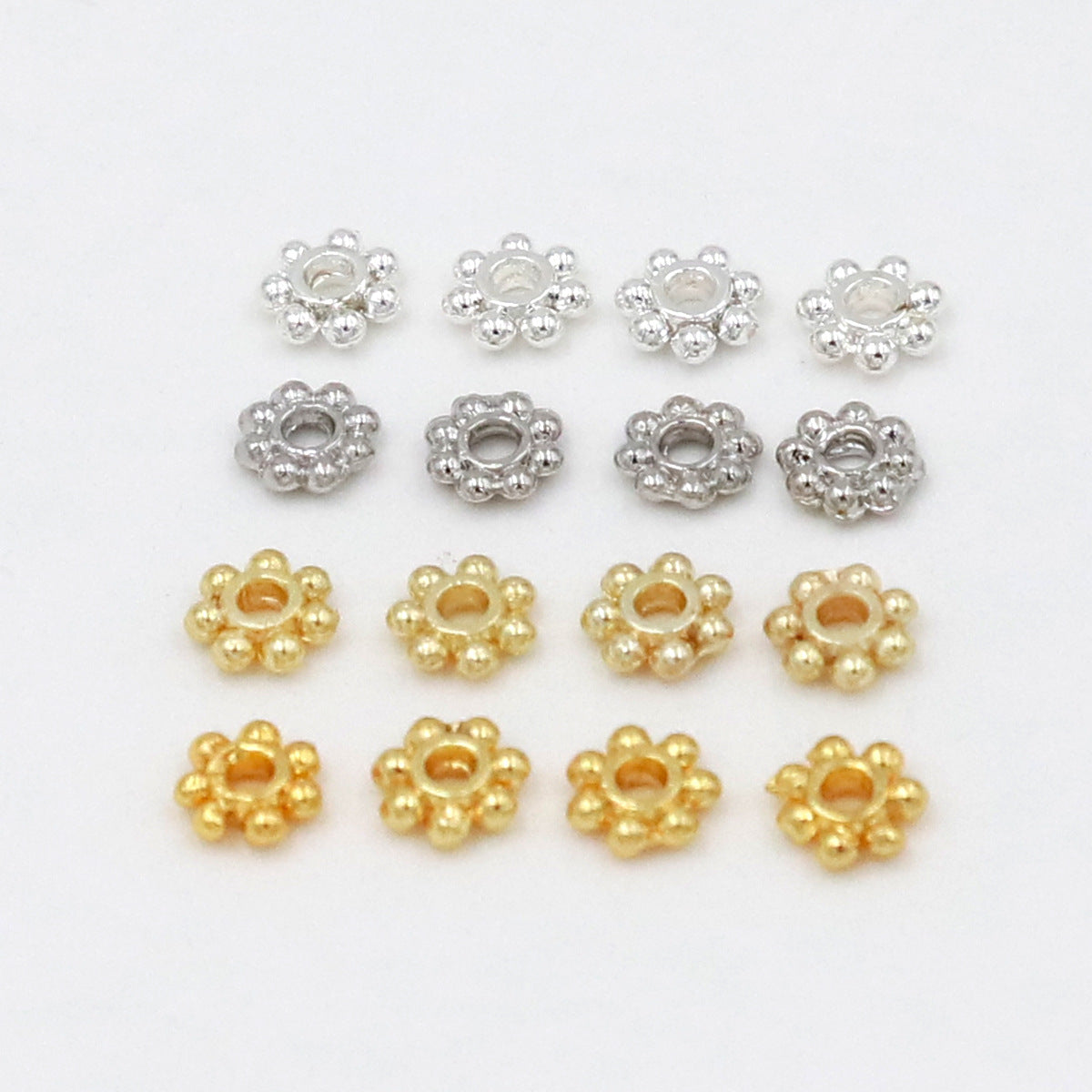 Gold Snowflake Gear Spacer Beads