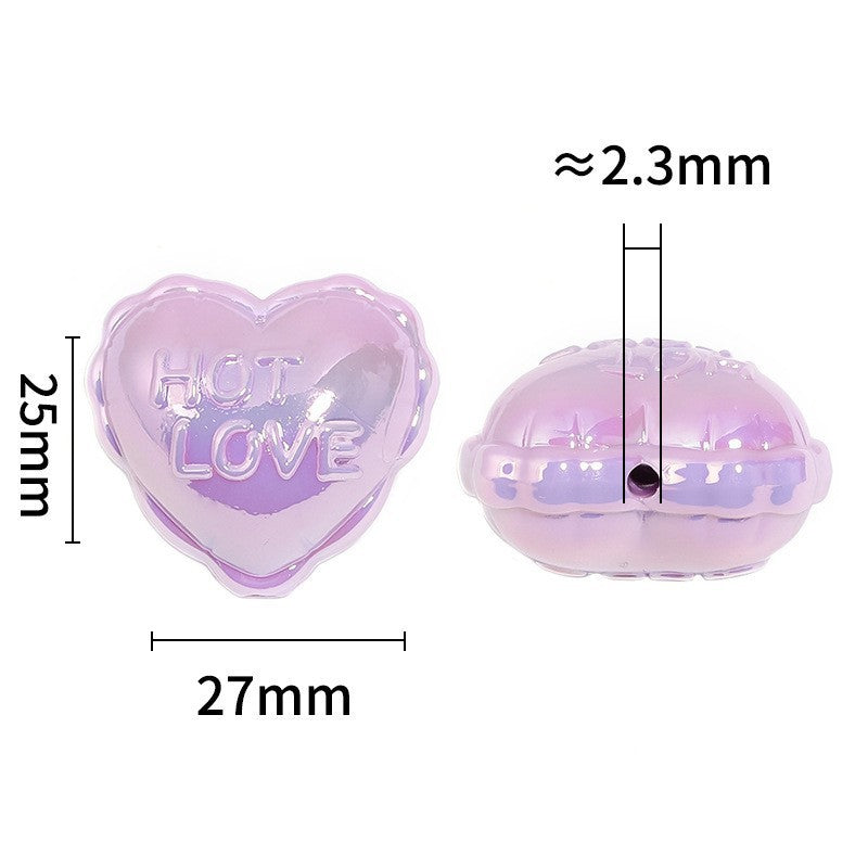 Macaron Pastel Heart & Star Beads